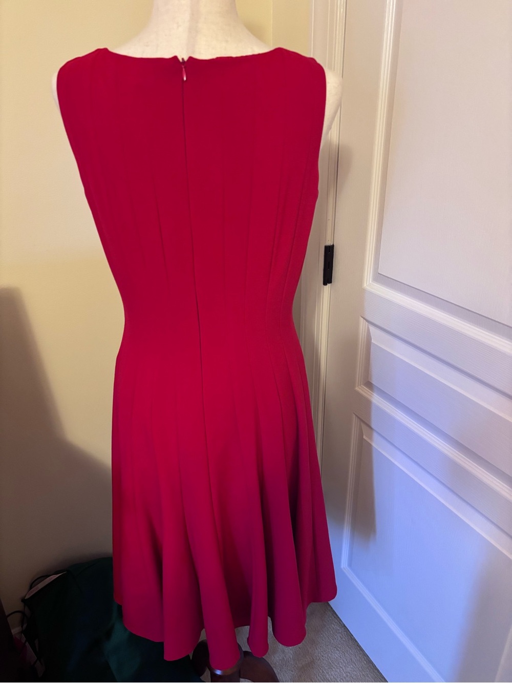 Calvin Klein size 8 Red Fit-and-Flare Women's Dress - Picture 4 of 8